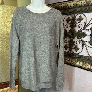 J. Crew Gray Crewneck Sweater Soft Knit Classic Sz M Slim Mens